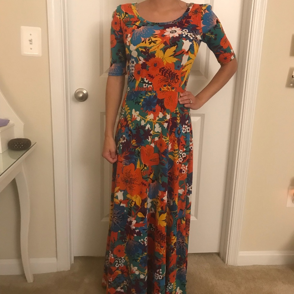 LuLaRoe Ana tropical floral dress small
